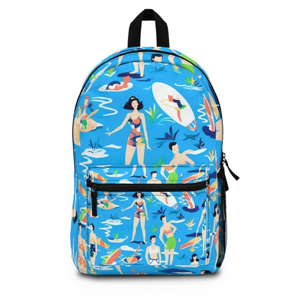 Beach Backpack | Summer Bag Nautica l Bookbag | Weekend Backpack | Vacation Back - Picture 3 of 10